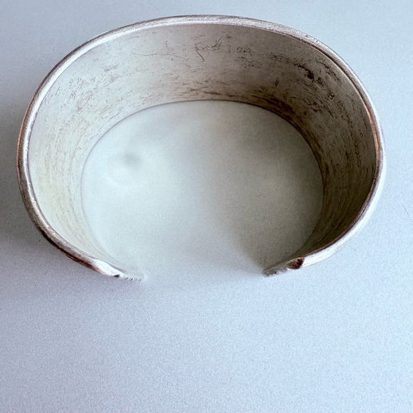 Native American Navajo BIG Handmade 7 Row Wide Arrow Sterling Silv Cuff Bracelet - Picture 5 of 12